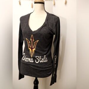 COLLEGIATE  ASU Forkem V-neck Long Sleeve